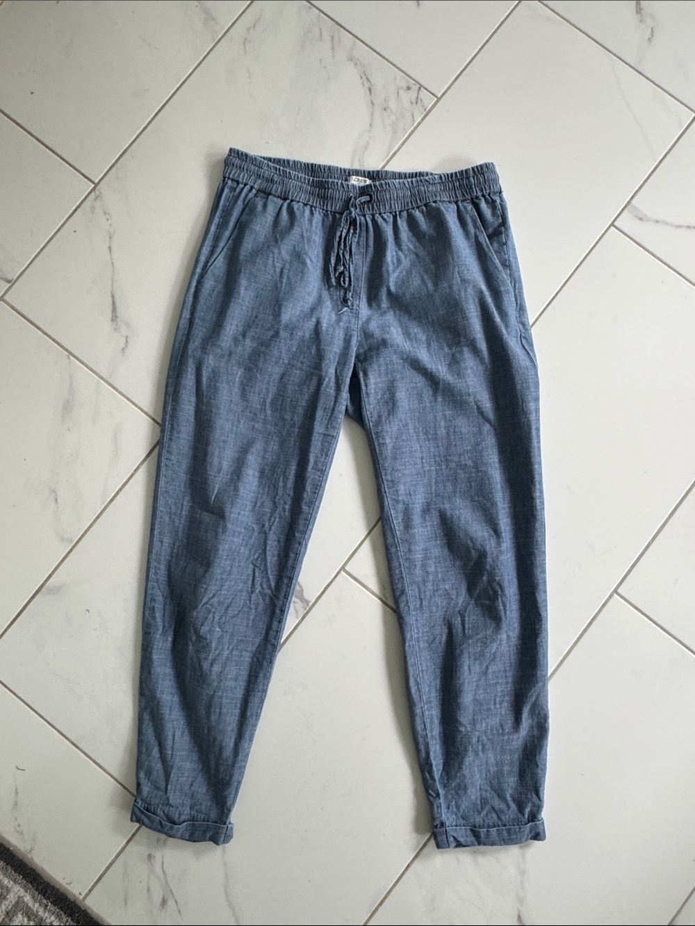 J. Crew Women's Light Blue Chambray Capris